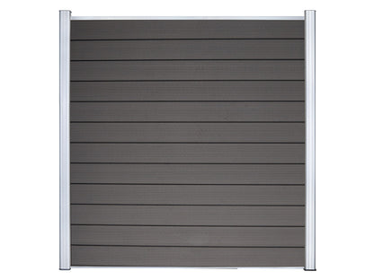KAHRS WPC Sichtschutzzaun Gartenzaun Lübeck 180x180 cm - verschiedene Farben (Silber)