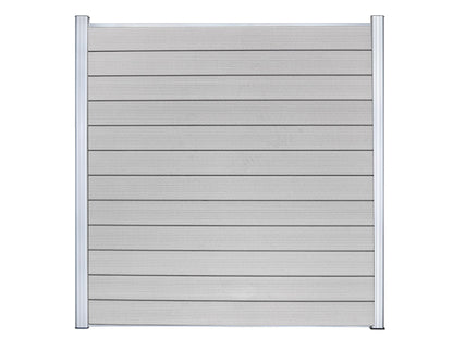 KAHRS WPC Sichtschutzzaun Gartenzaun Lübeck 180x180 cm - verschiedene Farben (Silber)