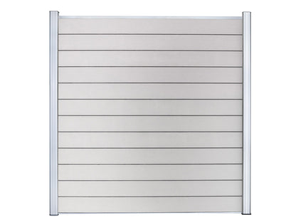 KAHRS WPC Sichtschutzzaun Gartenzaun Lübeck 180x180 cm - verschiedene Farben (Silber)