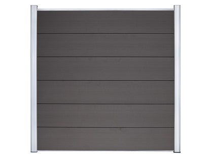 KAHRS WPC Sichtschutzzaun Gartenzaun Lübeck XL 180x180 cm - verschiedene Farben (Silber)
