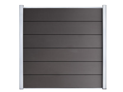 KAHRS WPC Sichtschutzzaun Gartenzaun Lübeck XL 180x180 cm - verschiedene Farben (Silber)