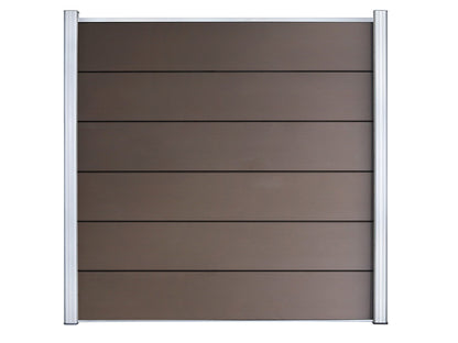 KAHRS WPC Sichtschutzzaun Gartenzaun Lübeck XL 180x180 cm - verschiedene Farben (Silber)
