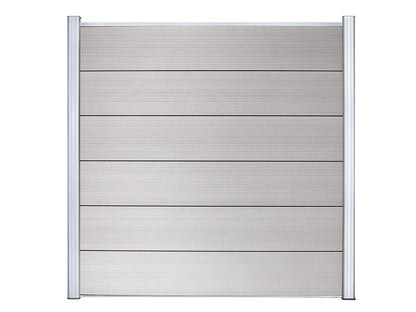 KAHRS WPC Sichtschutzzaun Gartenzaun Lübeck XL 180x180 cm - verschiedene Farben (Silber)