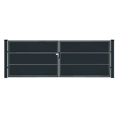 Gartentor - 2‑flügelig - Anthrazit - WALL Solid