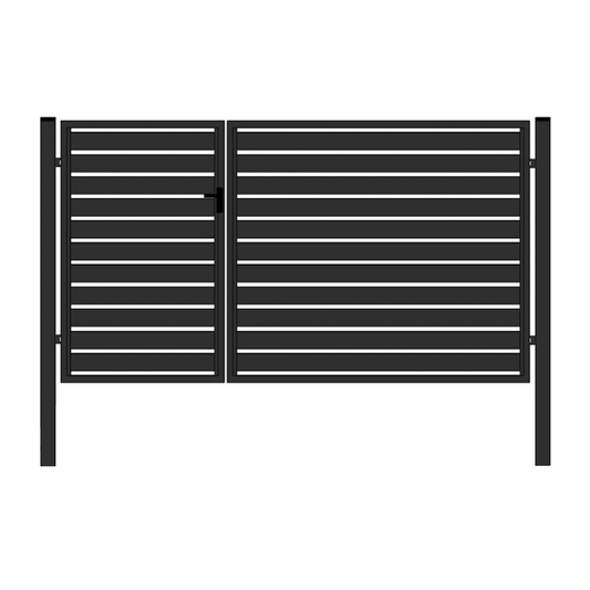 Gartentor - 2‑flügelig A-Symmetrisch - Lamellen Palisade