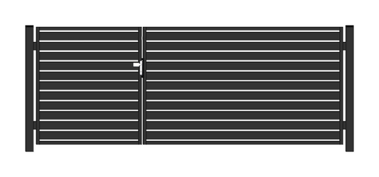 Gartentor - 2‑flügelig A-Symmetrisch - Lamellen Palisade