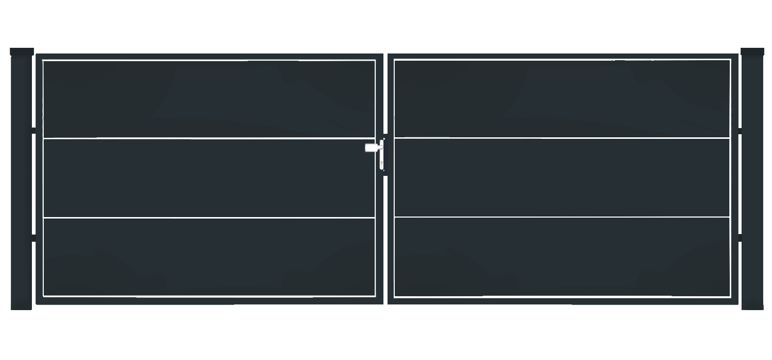 Gartentor Metall - 2‑flügelig - WALL SOLID