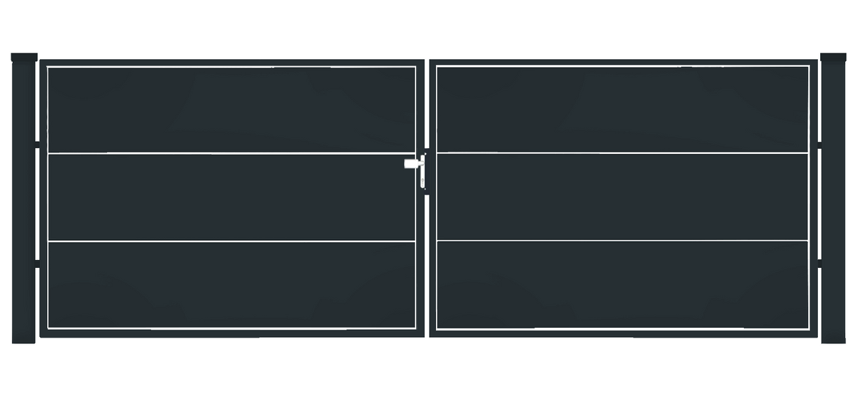 Gartentor Metall - 2‑flügelig - WALL SOLID