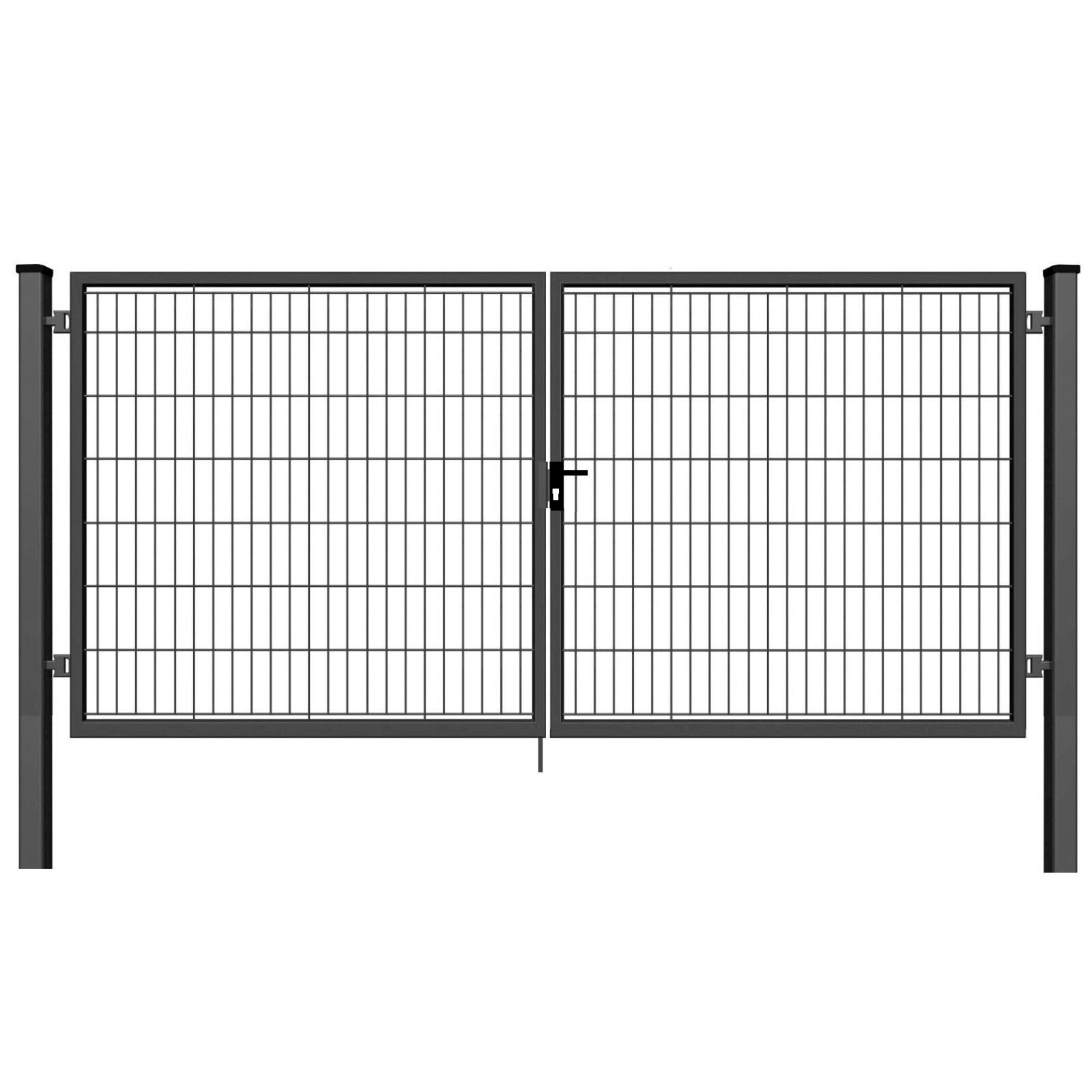 Gartentor Metall - 2‑flügelig - Doppelstab 6/5/6